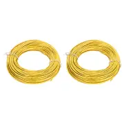 24AWG Gauge Stranded Hook-Up Wire PVC Tinned Copper Wire 30m/100ft Yellow
