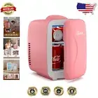 Portable Mini Fridge - 4L Cosmetic & Beverage Cooler/Warmer - Pink Elegance