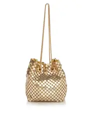 AQUA Chainmail Convertible Shoulder Pouch - 100% Exclusive Bloomingdales NEW!