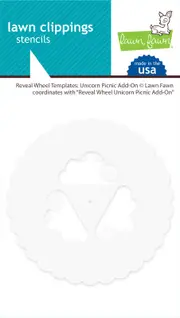 Lawn Fawn Stencil Reveal Wheel Template Unicorn Picnic Add-on