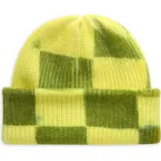 The Elder Statesman Chess Cashmere Beanie in Ivory/New Olive/Butter at Nordstrom