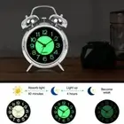 4 Inches Silver Twin Bell Super Loud Alarm Clock' K5E7