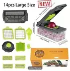14pcs/set, Vegetable Chopper, Multifunctional Fruit Slicer, Manual Food Grater,