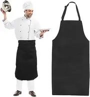 [WOFASHPURET] 2 Pcs Halter Neck Chef Aprons Cooking Painting Aprons Breathable Adjustable Tidy Design for Women Men Easy Care Polyester-cotton Fabric