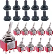/10Pcs Mini Toggle Switch DPDT 2 Position 6 Pins ON-ON AC 125V 5A Car Boat Switc