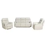 Milano 3+1+1 Leather Recliner Lounge Suite - Taupe