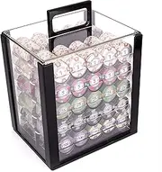 Claysmith Gaming 1,000 Ct Milano Set - 10G Casino Clay Chips with Acrylic Display Case for Casino Games