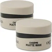 Detreu Styling Hair Wax, Matte Effect & Strong Hold, Long-Lasting Natural Look Without Greasy Shine, Luxurious Men's Fragrance, Hair Wax for Hair and Beard, 2 x 150 ml (Charm - Beige)