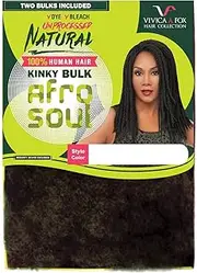 VVICA A FOX Unprocessed 100% Natural Human Hair Afro Kinky Curl Kinky Bulk Braid - HKBK16-N