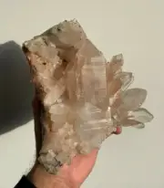 Pink Himalayan Samadhi Quartz Cluster Natural Crystal, Q349