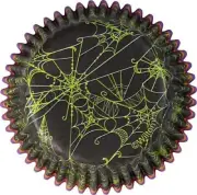 Wilton 225 Halloween Baking Cups Spider Webs Black Cupcake Liners NEW