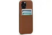 Snap On Wallet Case - Leather - Compatible with Apple iPhone 12/12 Pro - Brown