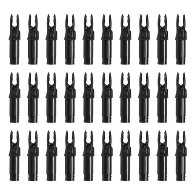 30 Pack Archery Arrows Nocks 6.2mm Plastic Insert Arrow Nock Black