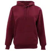 Adult Unisex Men's Basic Plain Hoodie Pullover Sweater Sweatshirt Jumper - Burgundy
