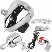 Friction Generator Dynamo Headlight Tail Light KIT Silver for Amateur Lover