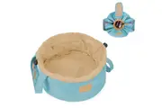 Large Barrel Drawstring Makeup Bag Travel Cosmetic Bag For Women-Blue
