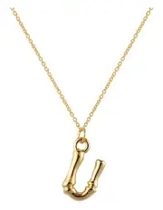 [Mocha] Letter U Initial Gold Necklace