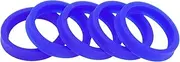 X AUTOHAUX Universal Oil Seal UN Lip Seal Ring Rotary Shaft Seal 35x43x8mm High Pressure TPU Blue 5 Pcs