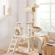 BEASTIE Cat Tree Scratching Post Scratcher Tower Condo House Furniture Wood 141
