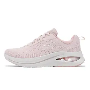 【SKECHERS】休閒鞋 Skech-Air Meta 女鞋 粉 白 氣墊 避震 微厚底 記憶鞋墊 運動鞋(150131-ROS)