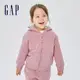 Gap 男幼童裝 Logo仿羊羔絨連帽外套-粉色(431690)