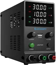 DC Power Supply Variable, 0-30V 0-10A Adjustable Switching DC Regulated Bench Po