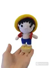 Monkey D. Luffy Crochet Doll PLUSH figure toy Amigurumi handmade/ Keychain