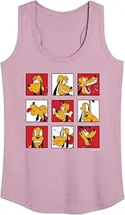 [Disney] Mickey & Friends - Pluto Grid - Women's Racerback Tank Top