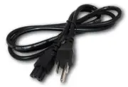 10ft Mickey Mouse Cord (NEMA 5-15P to C5 Plug 18AWG Black