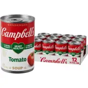 Campbell's Heart Healthy Tomato Soup 10.75 oz Pack of 12 Vegetarian Canned Soup