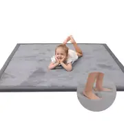 Baby Play Mat Floor Thick Memory Foam Tummy Time Soft Coral Velvet Nursery Rug