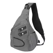 Sling Bag Sling Backpack Shoulder Bag Crossbody Bag Men E-gray (Fits 12" Ipad)