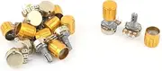 uxcell 10 Pcs B10K 10K Ohm Linear Taper Rotary Potentiometer 10KB Pot + Knobs