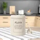 Metal Vintage Food Flour Storage Tin Jar 5 litres Container Decor
