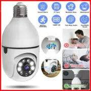 360° 1080P Wireless 128GB Light Bulb Camera Wi-Fi IR Night Smart Home Security