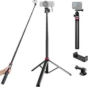 2 Meter Webcam Floor Tripod for Logitech C920/MX Brio 4K/C922/C930/Brio 500/Brio Pro 4K/StreamCam Webcams/iPhone 16 15 14 13 and Samsung Smartphone and Action Cameras