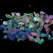 2 PC, Natural Black Ethiopian Welo Fire Opal Polish Rough Loose Gemstone 13x8mm