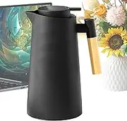 Coffee Carafes for Keeping Hot - 1000ml Glass Lined Juice Carafe | Water Pitcher, Tea Jug, Beverage Dispenser for Travel Camping Restaurant Home Use
