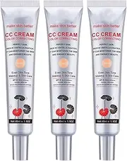 Color Correcting CC Cream with Centella Asiatica,2 In1 Skincare & Makeup, Multi-Purpose Pre-Makeup Primer Moisturizing Long-Lasting Facial Concealer