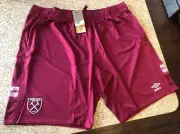 West Ham United WHUFC 22/23 Home Change Soccer Shorts Umbro Hammers NWT EU 4XL