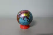 Vintage West Germany KUM Tin Litho Metal Globe Pencil Sharpener World Earth