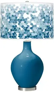 Color Plus Ovo 28 1/2" High Mosaic Shade Mykonos Blue Table Lamp
