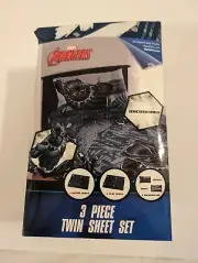 Marvel Avengers "Black Panther" 3 Piece Twin Bed Microfiber Sheet Set