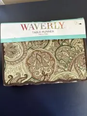 Waverly 72x14 Inch Brown/Green Table Runner