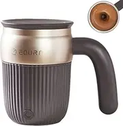 Self Stirring Coffee Mug,450ml Rechargeable Automatic Magnetic Self Mixing Coffee Mug,Auto Stainless Steel Mixing Cup for Coffee/Tea/Hot Chocolate/Milk/Office (Gray)