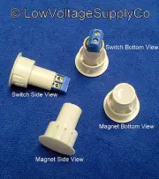 10 Recessed Terminal Door Window Security Alarm Reed Switch Sensor 3/4 inch