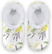 [Caihoyu] Slipper for Kids Girls Boys Fuzzy Fleece Anti-Skid Sole Lightweight House Slipper Socks Hotel Travel Bedroom Airplane Party