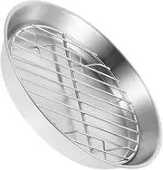 JOINPAYA 1 Set Stainless Steel Roasting Pan with Rack Durable Baking and Draining Rack for Grilling Meat Fish and Vegetables Multi Purpose Baking Pan for Healthy Cooking