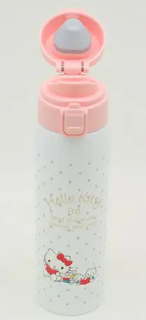 大賀屋 日貨 Hello Kitty 保溫瓶 水壺 保溫瓶 保溫 保冰 水瓶 三麗鷗 凱蒂貓 正版 J00019105