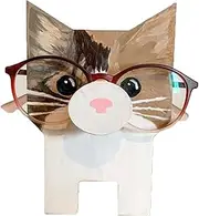 TREETDOBV Animal Shape Glasses Stand Wooden Corgi Eyeglass Spectacle Holder Stand Sunglasses Display Rack Cute Pet Eyeglass Display Ornaments Home Office Desk Decor Corgi Glasses Stand